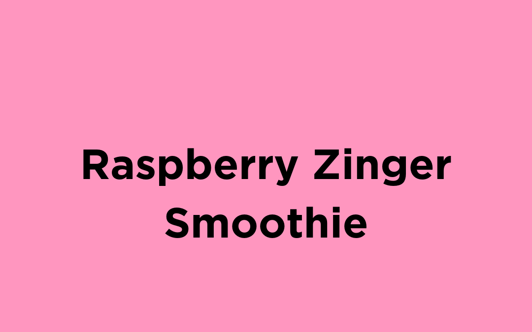Raspberry Zinger Smoothie