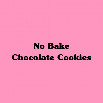 No Bake Chocolate Cookies