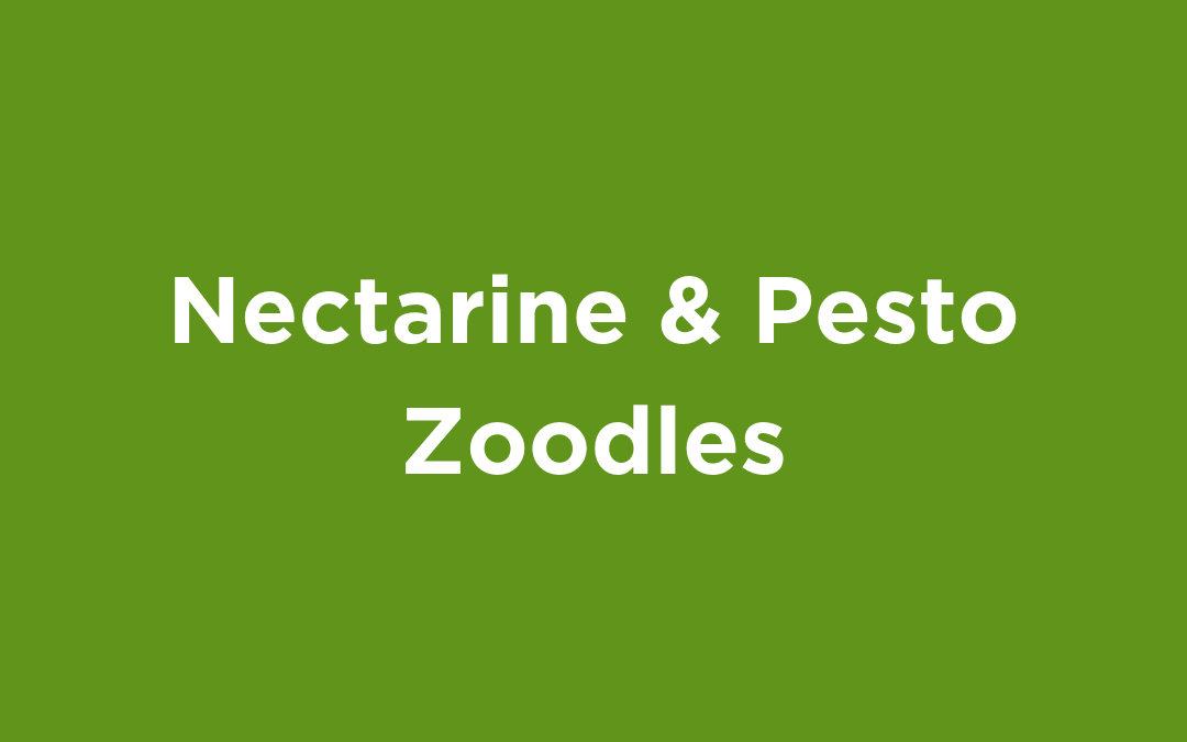 Nectarine & Pesto Zoodles