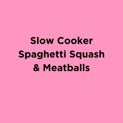 Slow Cooker Spaghetti Squash & Meatballs
