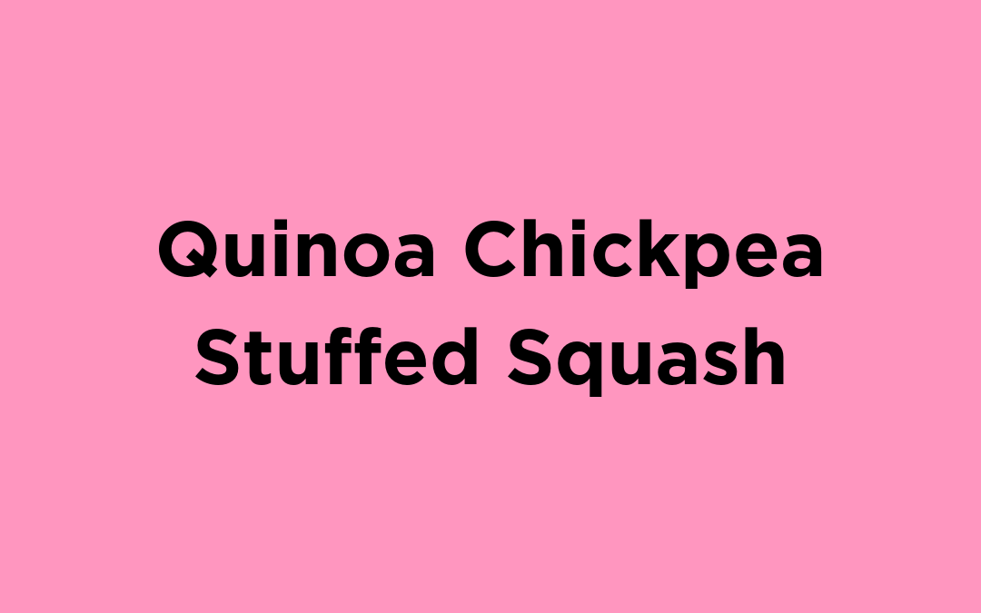 Quinoa Chickpea Stuffed Squash