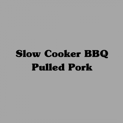 Slow Cooker BBQ Pulled Pork