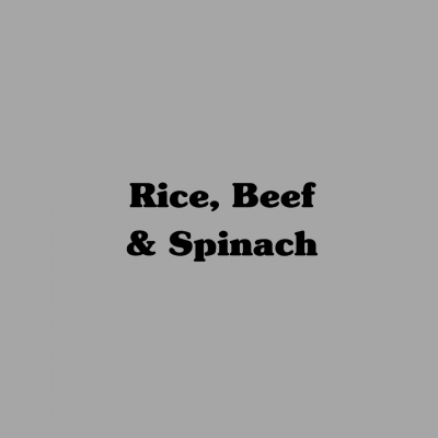 Rice, Beef & Spinach