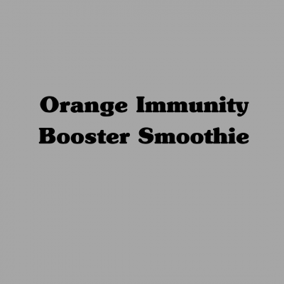 Orange Immunity Booster Smoothie