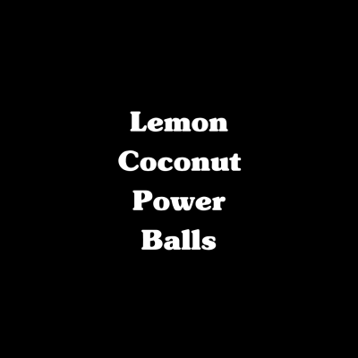 Lemon Coconut Power Balls