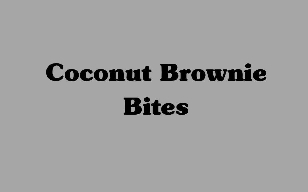 Coconut Brownie Bites