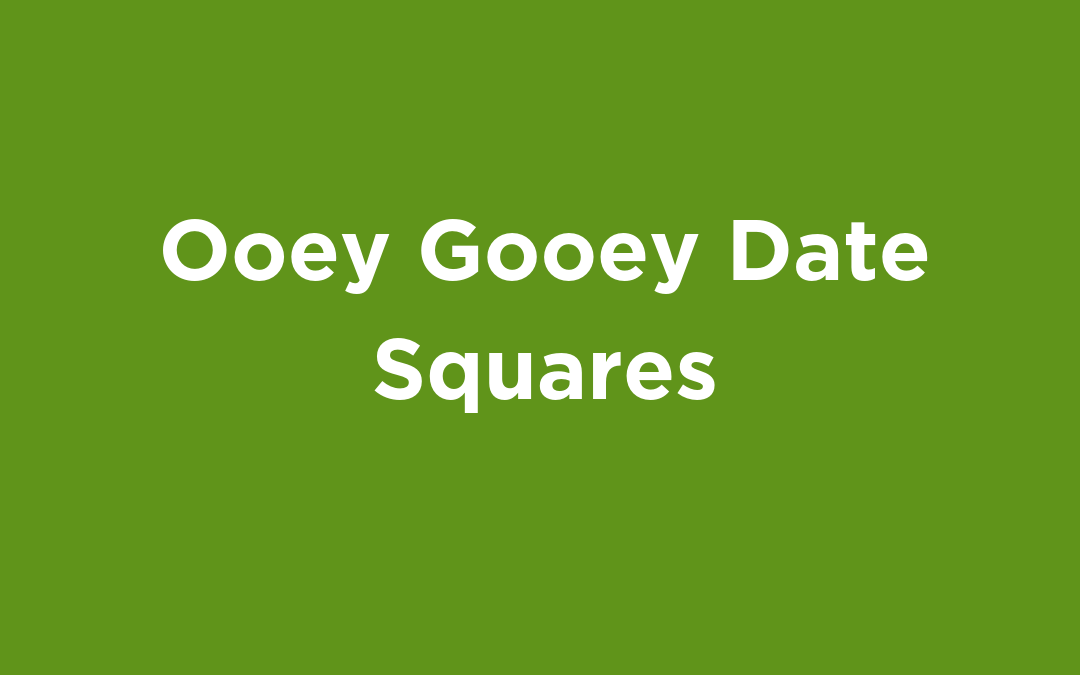 Ooey Gooey Date Squares