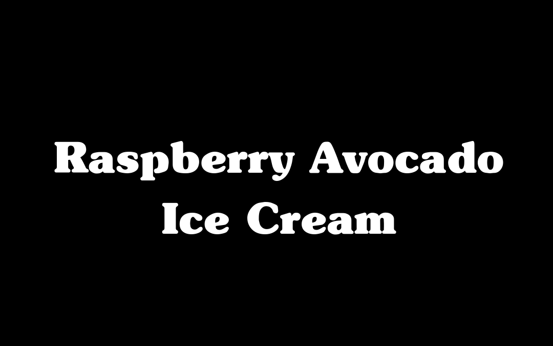 Raspberry Avocado Ice Cream