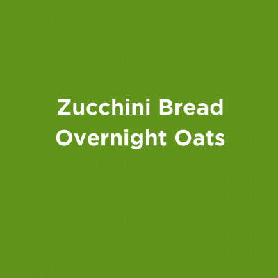 Zucchini Bread Overnight Oats
