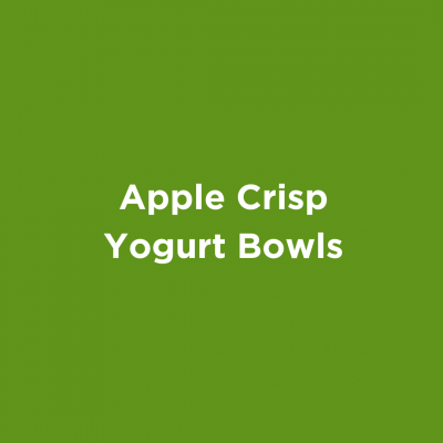 Apple Crisp Yogurt Bowls
