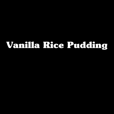 Vanilla Rice Pudding