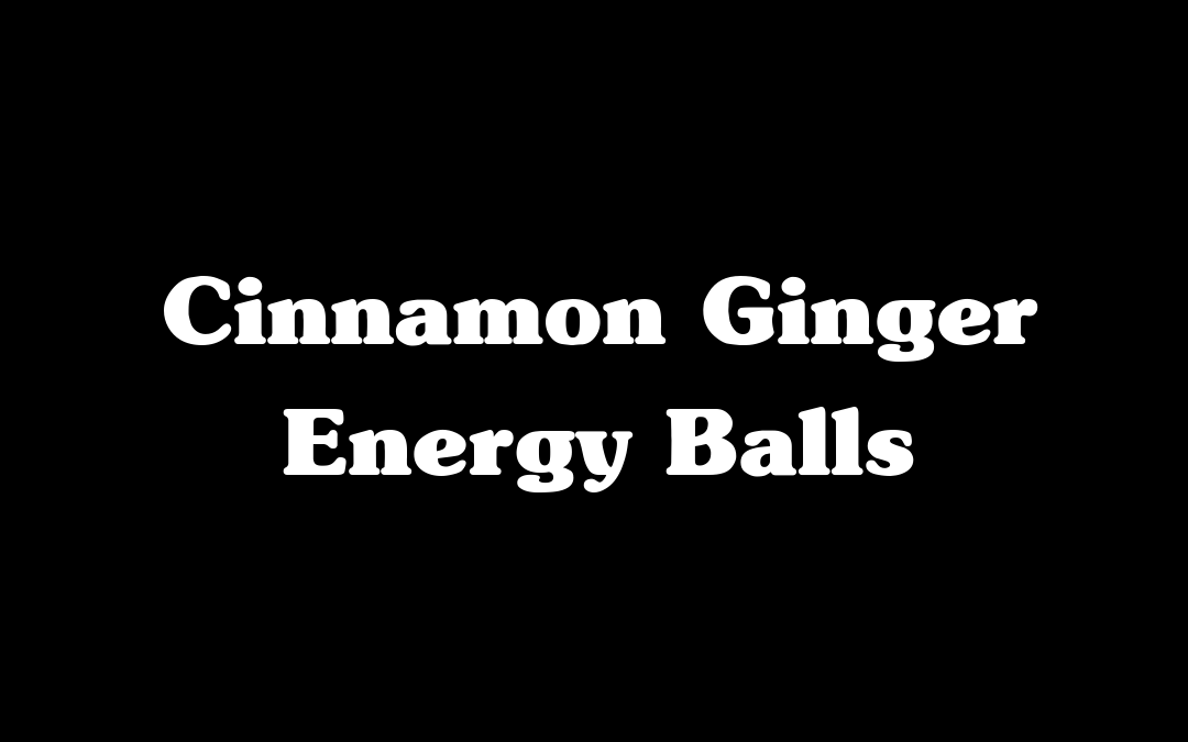 Cinnamon Ginger Energy Balls