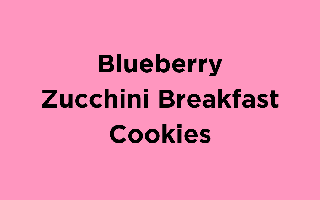 Blueberry Zucchini Breakfast Cookies