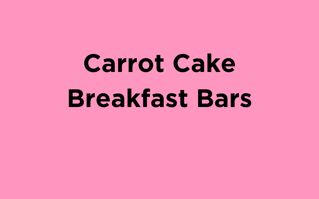 Carrot Cake Breakfast Bars