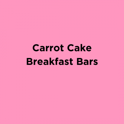 Carrot Cake Breakfast Bars