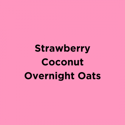 Strawberry Coconut Overnight Oats