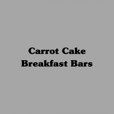 Carrot Cake Breakfast Bars