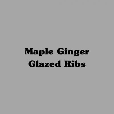 Maple Ginger Glazed Ribs