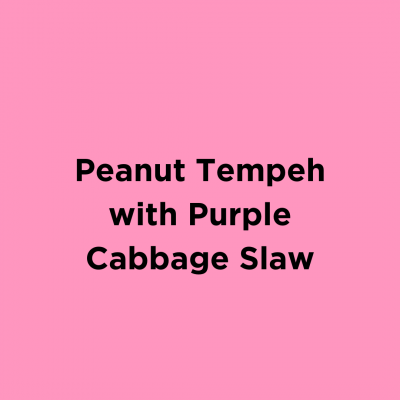 Peanut Tempeh with Purple Cabbage Slaw