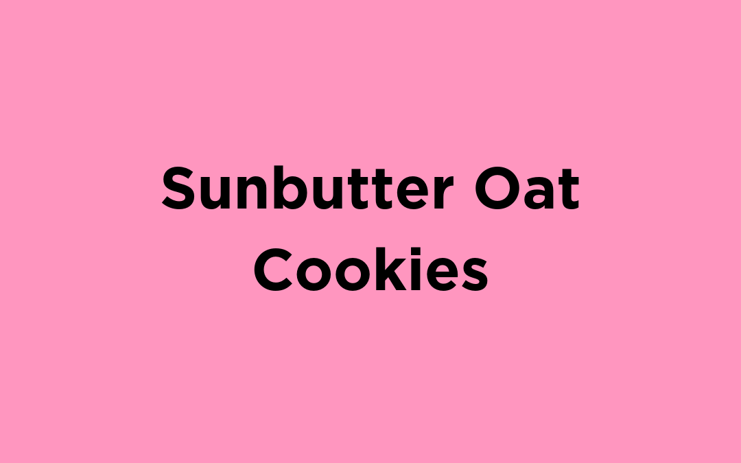 Sunbutter Oat Cookies