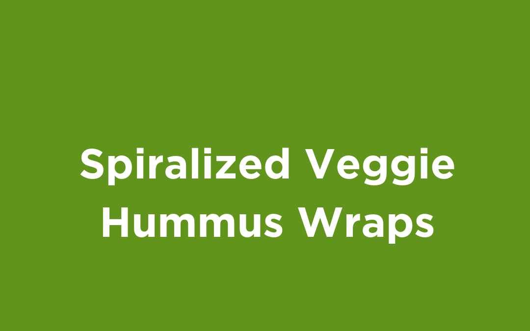 Spiralized Veggie Hummus Wraps