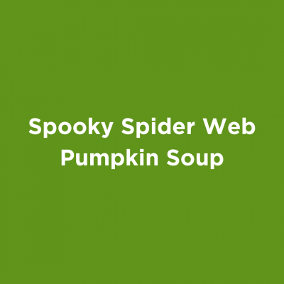 Spooky Spider Web Pumpkin Soup