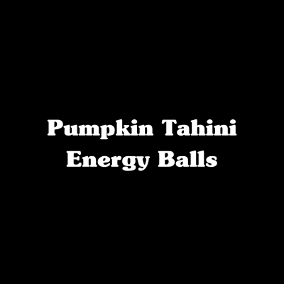 Pumpkin Tahini Energy Balls