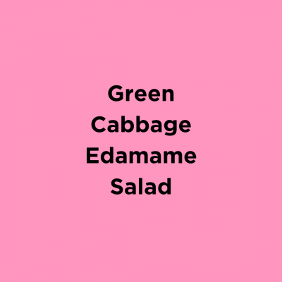 Green Cabbage Edamame Salad