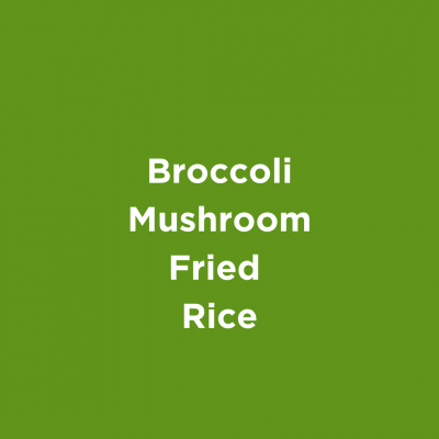 Broccoli Mushroom Fried Rice