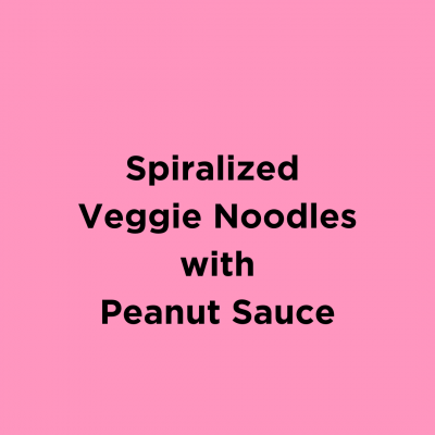 Spiralized Noodles with Peanut Sauce