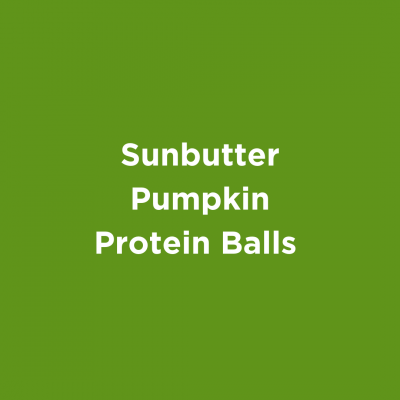 Sunbutter Pumpkin Protein Balls