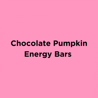 Chocolate Pumpkin Energy Bars