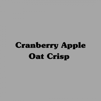 Cranberry Apple Oat Crisp