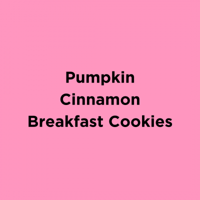 Pumpkin Cinnamon Breakfast Cookies