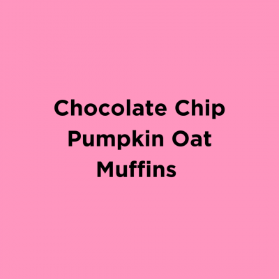 Chocolate Chip Pumpkin Oat Muffins