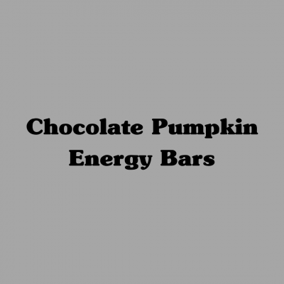 Chocolate Pumpkin Energy Bars