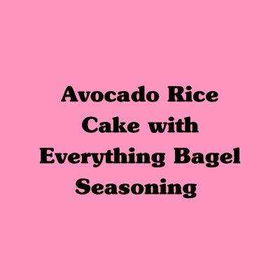 Avocado Rice Cake with Everything Bagel Seasoning