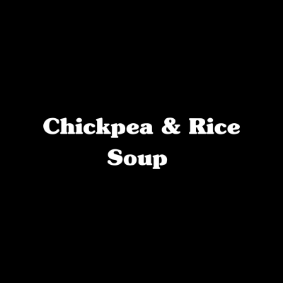 Chickpea & Rice Soup